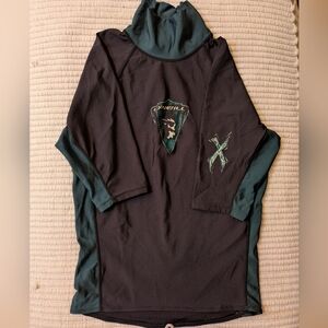 O'Neill Black and Green Rash Guard